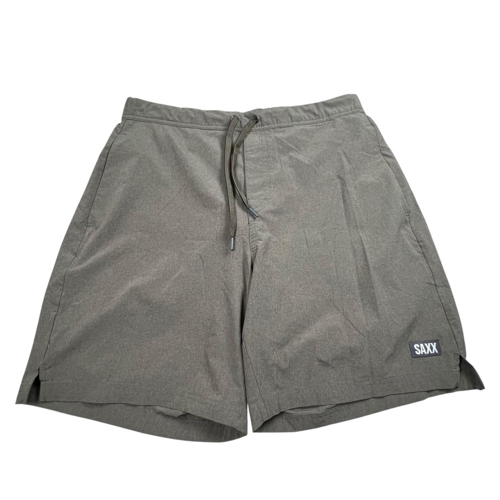 Saxx Mens Medium Gray Ballpark Pouch Sport 2 Life 2N1 7" Inseam Shorts